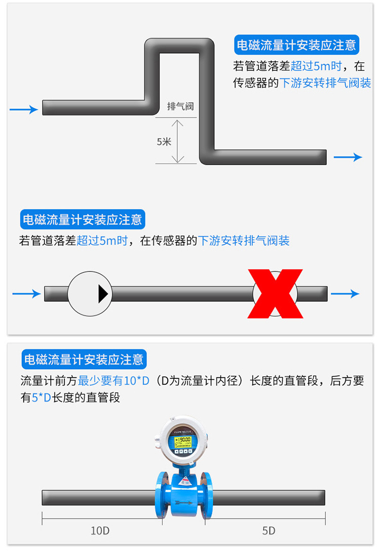 油田電磁流量計安裝注意事項